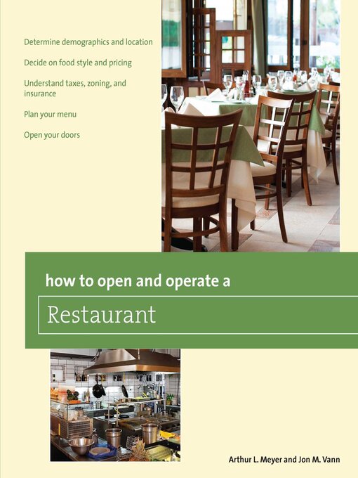 Title details for How to Open and Operate a Restaurant by Arthur Meyer - Available